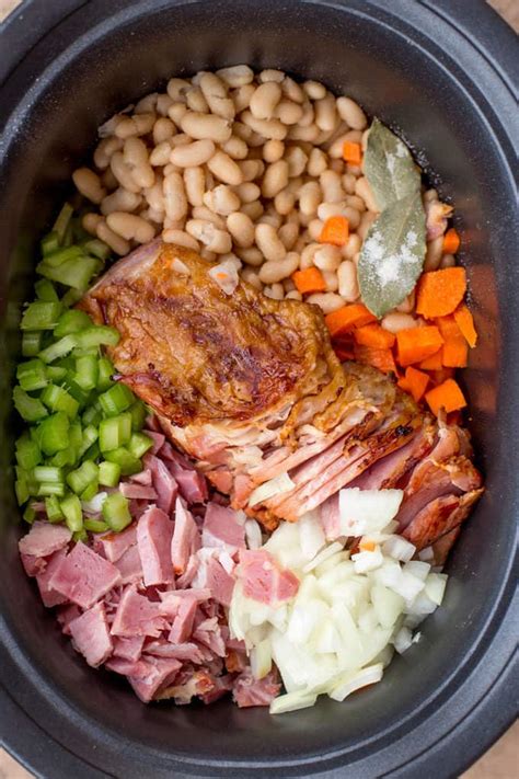 I made this in the 8 qt instant pot. Navy Bean Soup Recipe Ham Hock Crock Pot | Blog Dandk