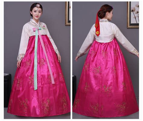 Ethnic Clothing 2021 Embroidery Korean Traditional Dress Women Hanbok