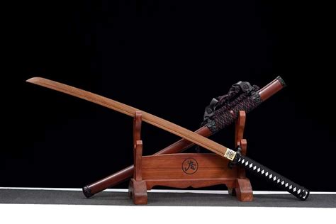 Handmade Japanese Wooden Katana Samurai Swords Tachi High Etsy