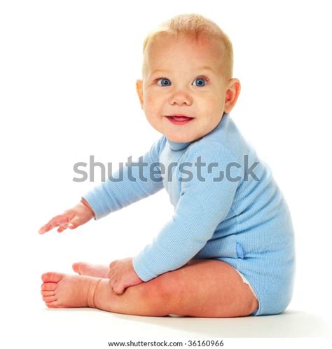 Happy Baby Boy Blue Body Stock Photo 36160966 Shutterstock
