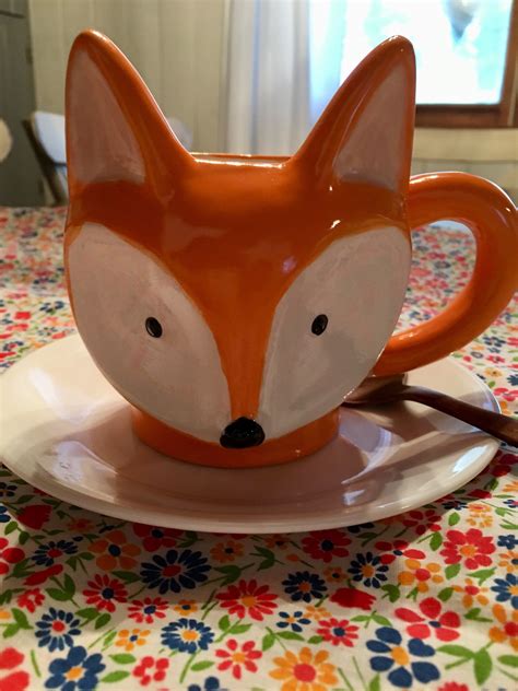 Fox Mug Handmade Cup Large Handmade Ceramic Fox Coffee Mug Etsy