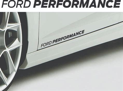 2pcs Ford Performance Decal Sticker Sport Racing Stripe Emblem Car
