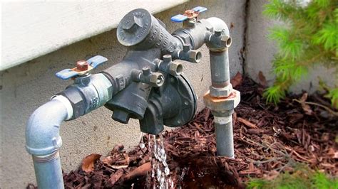 This backflow preventer valve is equipped with double check valve. How to fix a leaking backflow preventer - repair Zurn ...