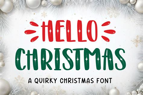 Hello Christmas Font By Queencraft · Creative Fabrica