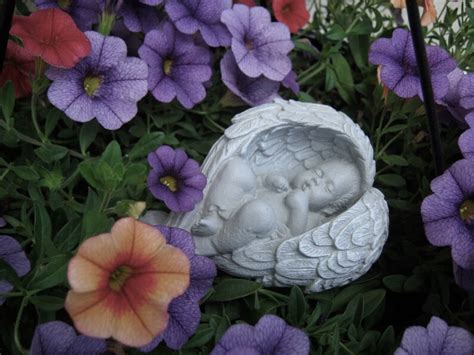 Baby Angel Baby Wrapped In Angel Wings Concrete Angel Baby Etsy