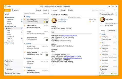 Organize Emails Tasks And Chat Live In A Unified Interface With Em Client