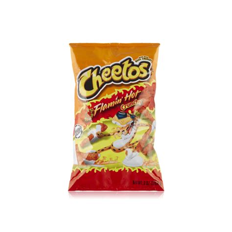 Check spelling or type a new query. Cheetos crunchy flaming hot export crisps 226.8g ...