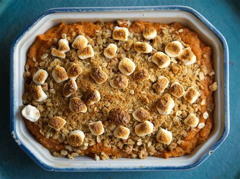 Vegetable casseroles are a healthy meal that you can even make ahead. 50 Holiday Potluck Recipes | Sweet potato casserole, Sweet potato recipes, Crumble recipe