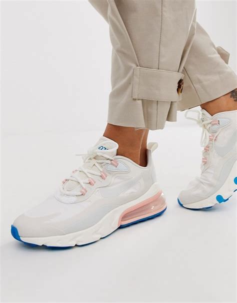Nike White Pink And Blue Air Max 270 React Sneakers Asos