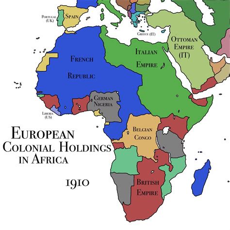 European Colonial Holdings In Africa 1910 Based On A Vic Ii Game R