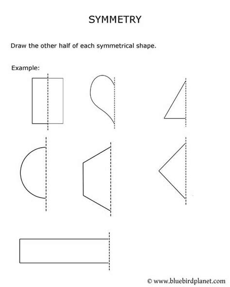 Symmetry Drawing Printables Symmetry Drawing Symmetry Drawing For