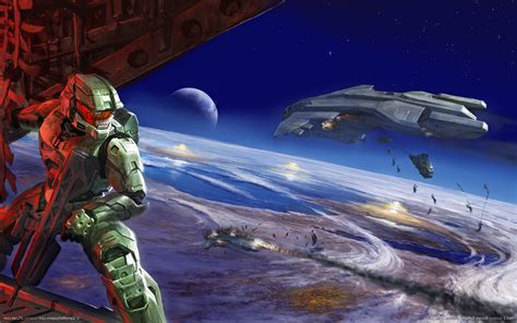 Halo Master Chief Halo 2 Bungie Video Games Artwork Halo 3