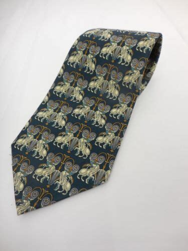 Ren Chagal Tie Myung Ju Silk Handmade Blue Multicolour Classic W