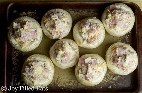 Ham Cheese Stuffed Mushrooms Low Carb Thm S Joy Filled Eats