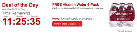 Cvs Free Vitamin Water With 10 Purchase Norcal Coupon Gal