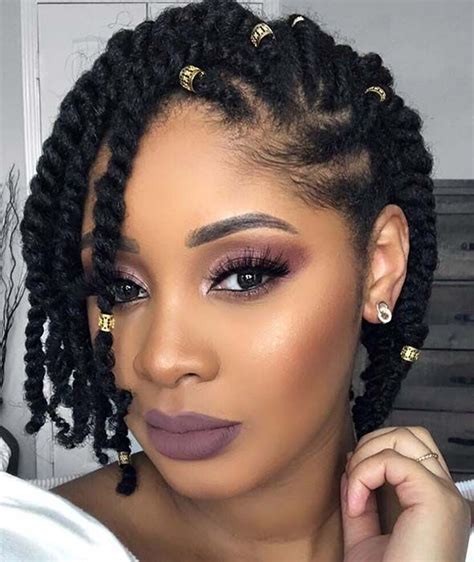 Cute Two Strand Twist Natural Hairstyle Protective Hairstyles For