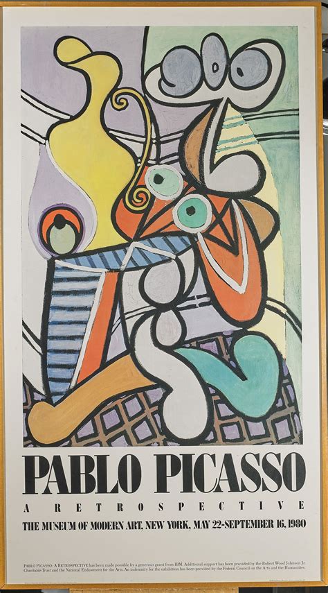 Poster On Paper For Pablo Picasso Spanish 1881 1973 Exhibit At The New York Museum Of Modern