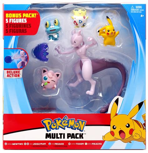 Pokemon Mewtwo Jigglypuff Froakie Togepi And Pikachu Multi Figure 5 Pack