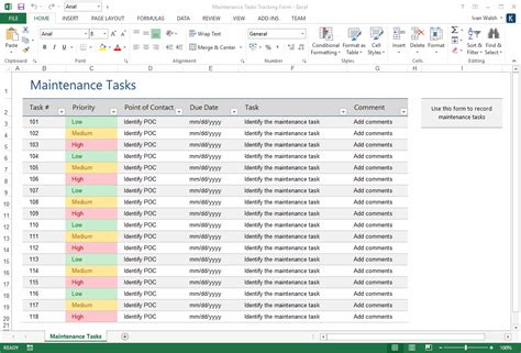 Learn how to create excel forms for tasks like data entry. Maintenance Plan Templates - Templates, Forms, Checklists ...