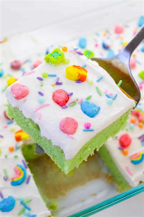 Easy Lucky Charms Cereal Sheet Cake