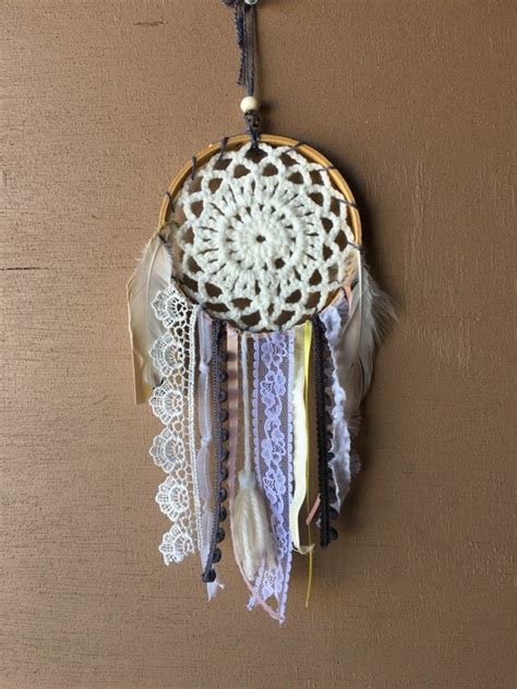 Items Similar To Mini Bohemian Dream Catcher White Dreamcatcher