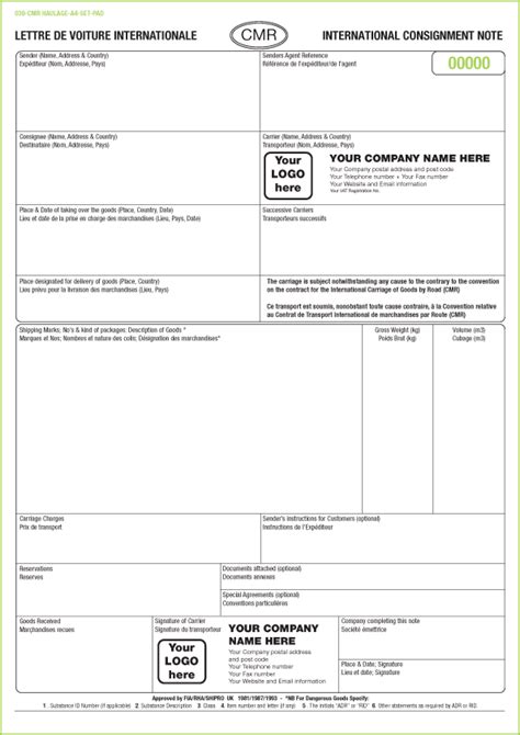 Free Shipping Manifest Templates Cleverblast