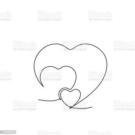 One Line Drawing Three Hearts Embracing Stock Illustration Download