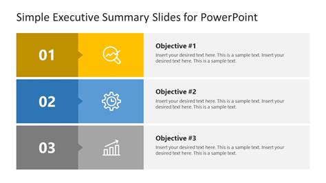 Simple Executive Summary Slide Template For Powerpoint Slidemodel