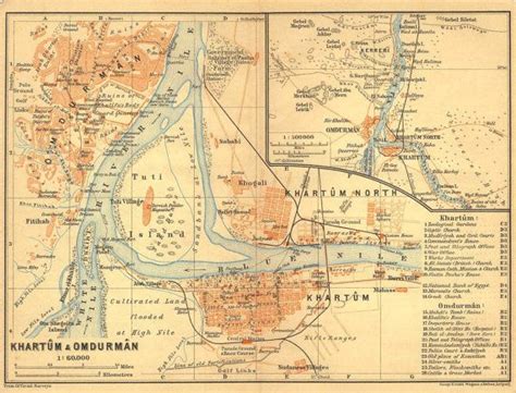 1914 City Plan Of Khartoum And Omdurman Sudan Etsy In 2022 City Maps Khartoum City