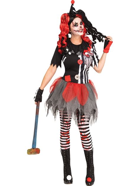 Leg Avenue Creepy Circus Clown Adult Costume Halloween Scary Evil Killer M L Xl Clothing Shoes