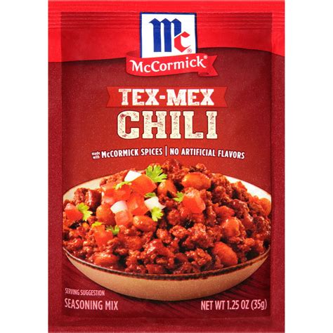 Mccormick Tex Mex Chili Seasoning Mix 125 Oz