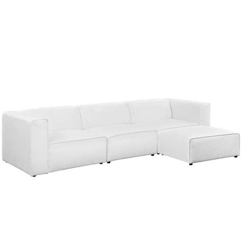 Kathy White Leather Modern Sectional Sofa Lifestyle Home