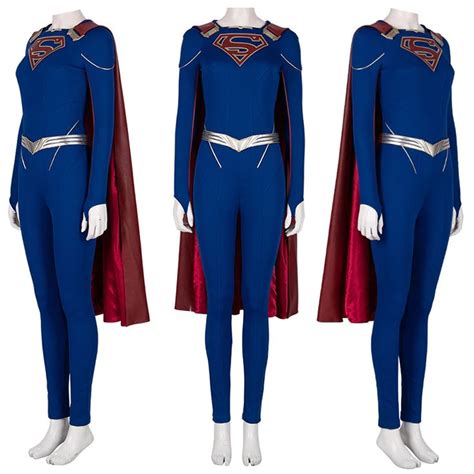 Supergirl Season 5 Kara Zor El Cosplay Costume Superhero Jumpsuit With Supergirl Season
