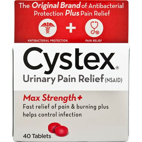 Cystex Urinary Pain Relief Tablets For Urinary Tract Infections 40 Ct