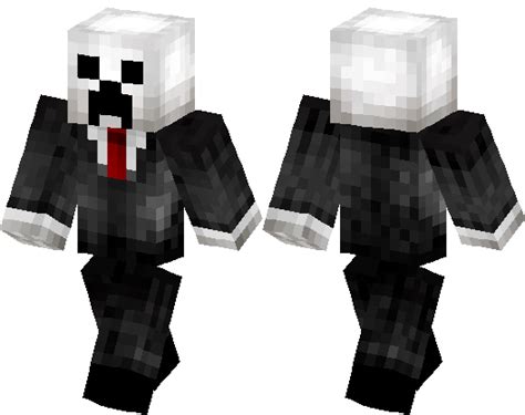 White Creeper In A Suit Minecraft Skin Minecraft Hub