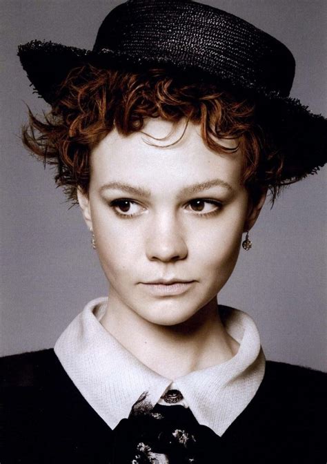 You can have so much fun with your bangs! Carey Mulligan | Vogue | January 2010 | Red curly hair ...