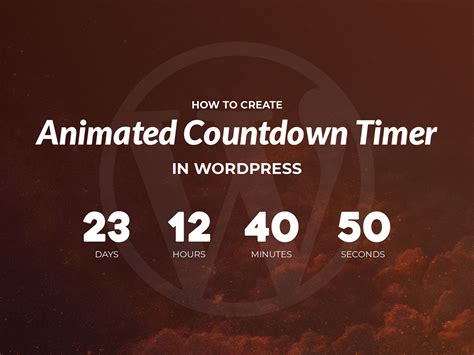 How To Create Animated Countdown Timer In Wordpress Wp Daddy