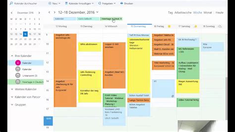 Kalender In Office 365 Youtube