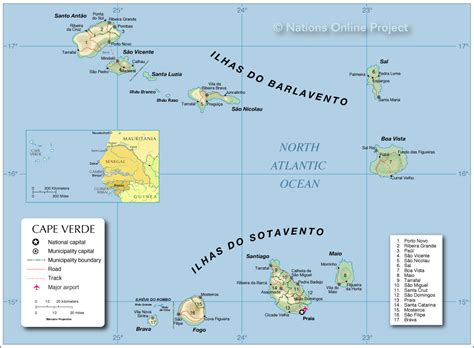Administrative Map Of Cape Verde 1200 Pixel Nations Online Project