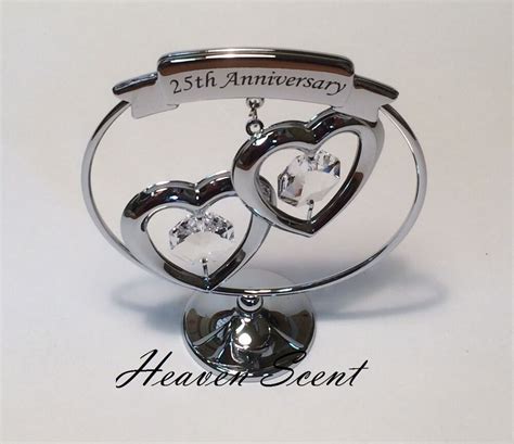 From handmade diy gifts to personalized gifts, perfect gifts for the parents of the lovely couple to great gifts for your wedding party, here is a quick look at some of our favorite options for perfect wedding gift ideas. 25th Silver Wedding Anniversary Gift Ideas with Swarovski Crystals SP248 | eBay