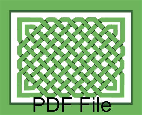 Large Celtic Weave Quilt Pattern Pdf File To Download Etsy