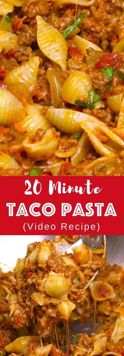 One Pot Cheesy Taco Pasta One Of The Easiest Quick Dinner Recipes It