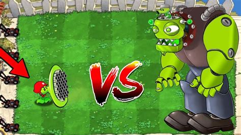 Gatling Pea RED TINY VS Crazy Pea Zomboss Plants VS Zombies Epic