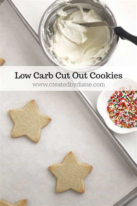 Recipes for diabetics have to be low on sugar content, preferable to use substitutes. low carb cut out cookies | Created by Diane