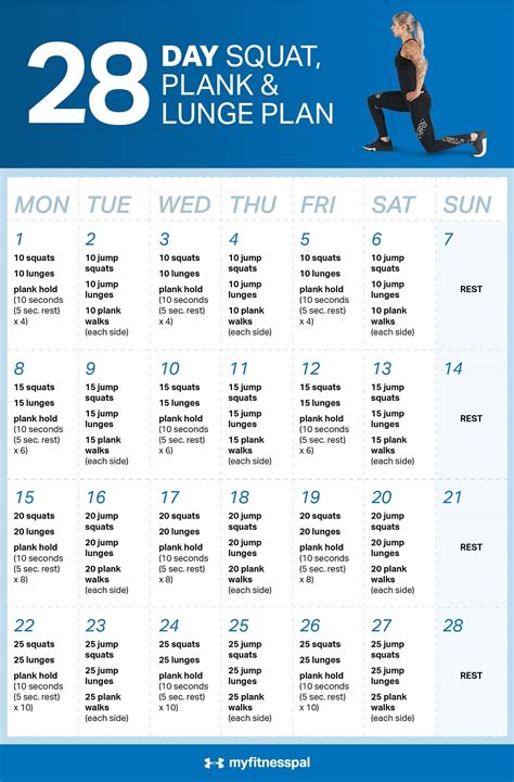 Squat Challenge Women Calendar Template 2023