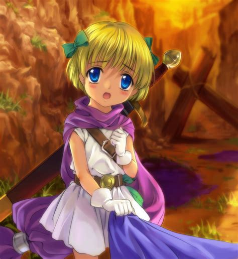 Mutsuki Moonknives Heros Daughter Dq5 Dragon Quest Dragon Quest V 1girl Blonde Hair