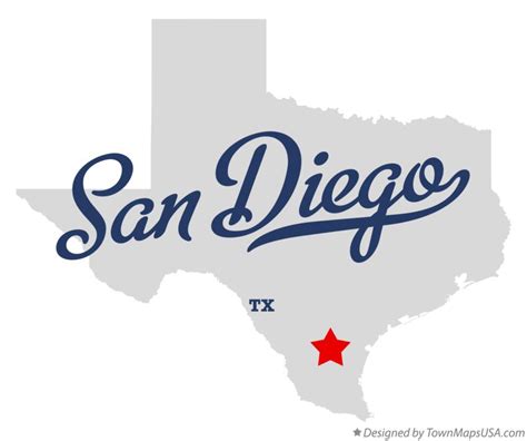 Map Of San Diego Tx Texas