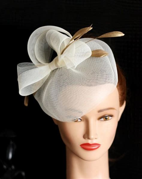 Wedding Hat Couture Bridal Hat Ivory Bridal Hat Wedding Birdcage