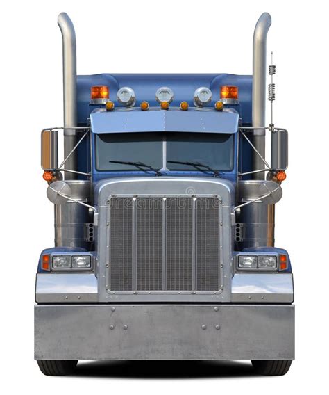 Truck Front Isolated On White Stock Photo Image Of Blue Delivery