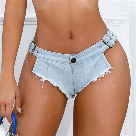 Summer Sexy Low Waist Denim Short Women S Skinny Triangle Pants Female 2023 Casual Clubs Party